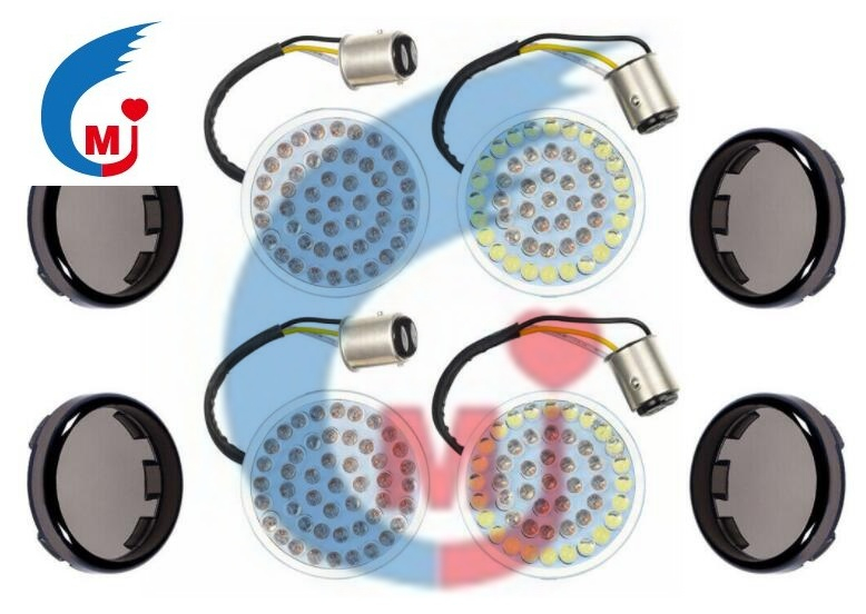 LED Luz de señal de giro / Harley Lente de humo Luz de cola modificada Indicador de luz de señal de giro