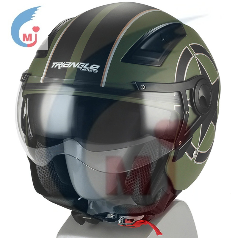 Nuevo modelo de accesorios de motocicleta casco integral de color verde para motocicleta